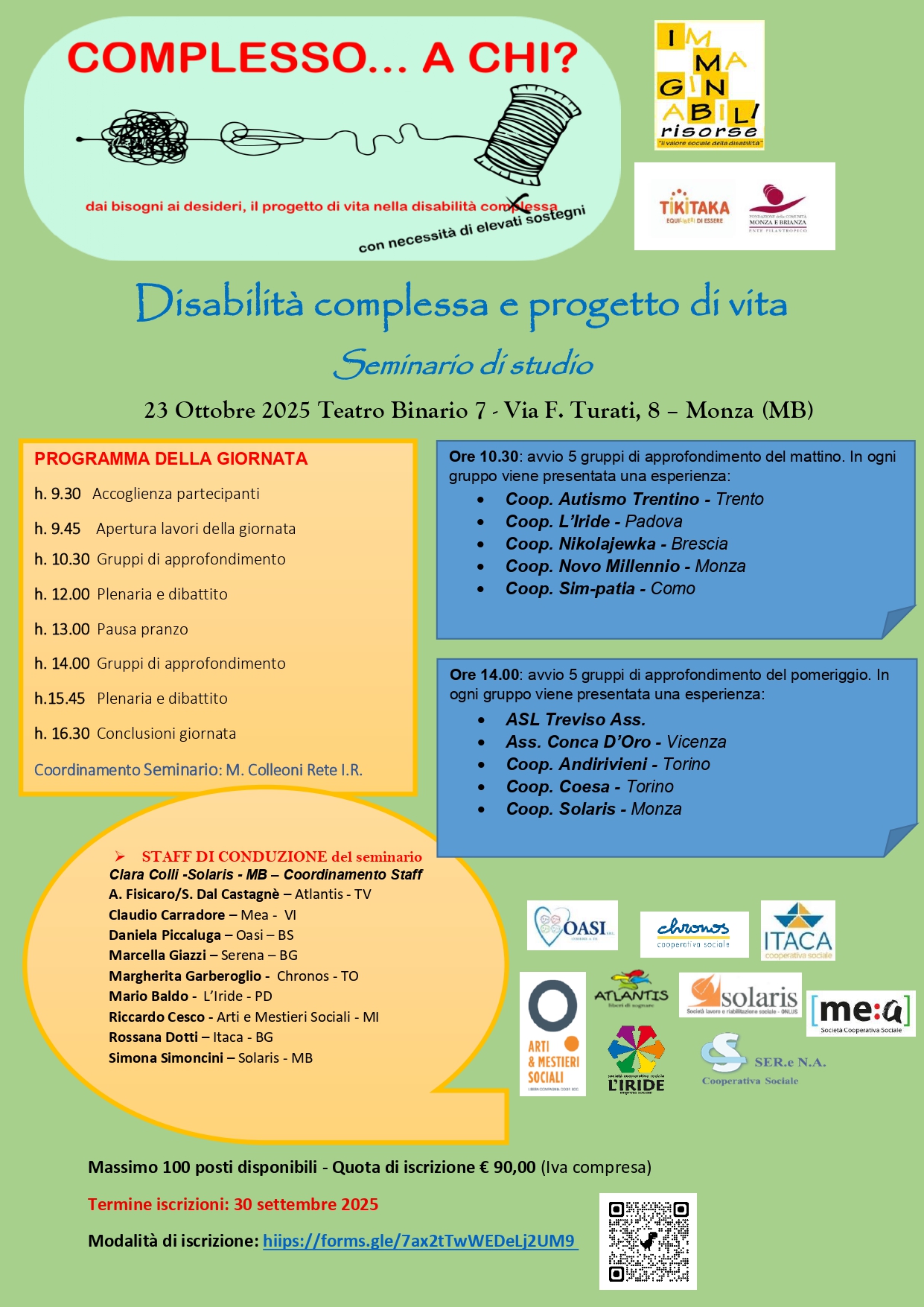 DOCUMENTO FINALE - SEMINARIO 23 OTTOBRE 2025 A MONZA - PERCORSO DISABILITA' COMPLESSA